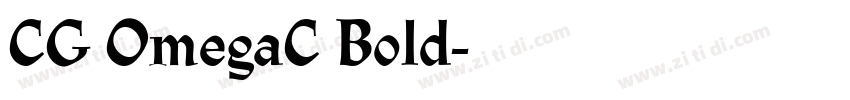 CG OmegaC Bold字体转换